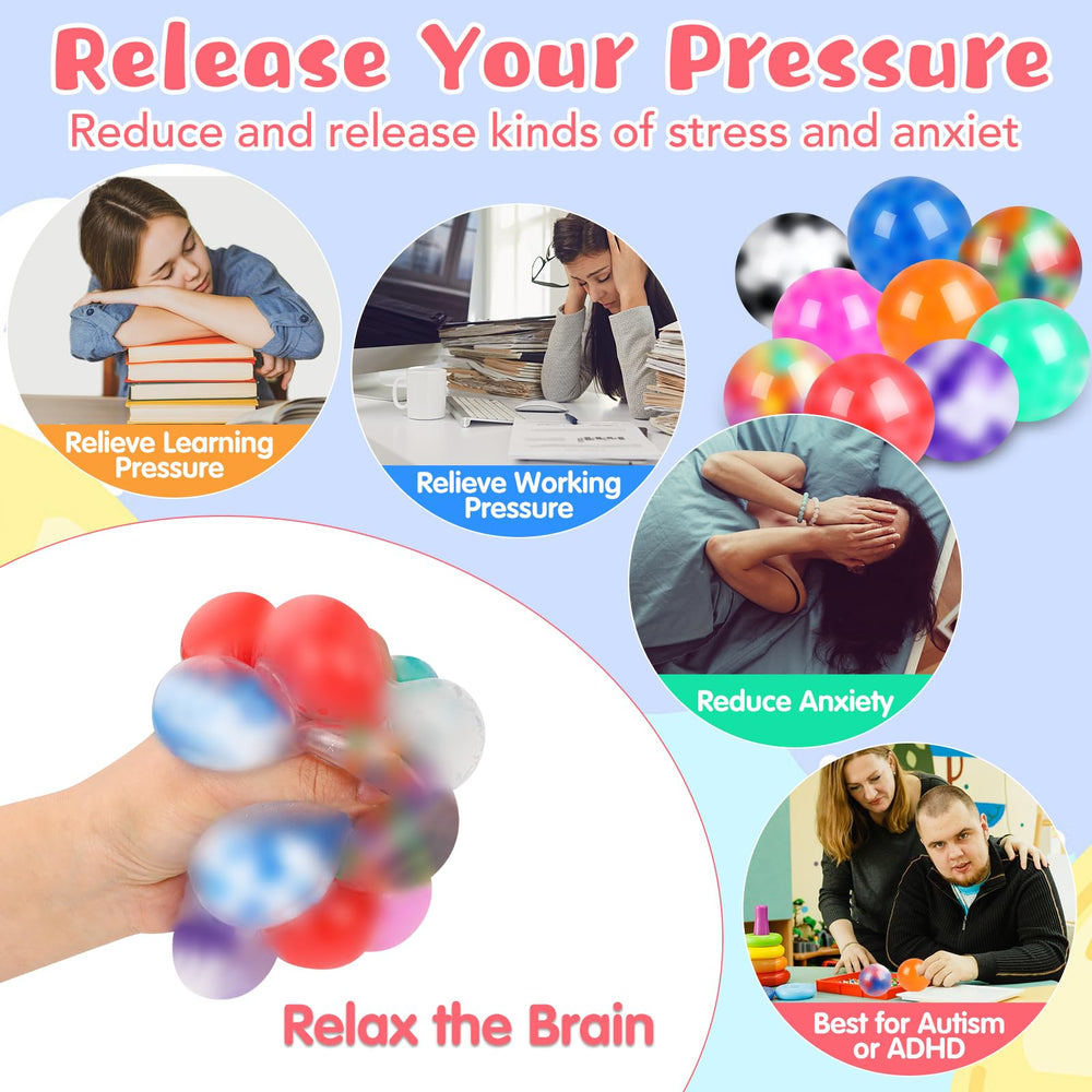 VESPRO safe, durable TPR stress balls with non-toxic, BPA-free outer skin for long use