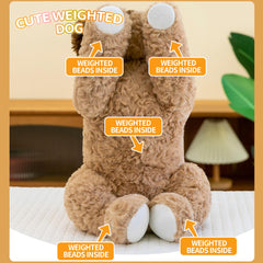 Close-up of VETENSO plush dog fabric showing soft, durable material
