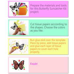 VHALE black butterfly template sized about 5x7 for suncatchers.
