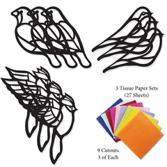 VHALE tissue papers brighten windows with colorful light.