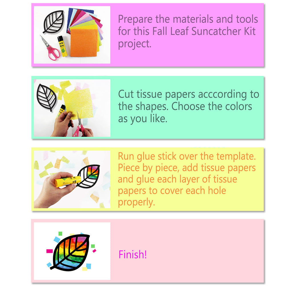 VHALE Suncatchers black template with 5x7.3 inch size guides easy assembly