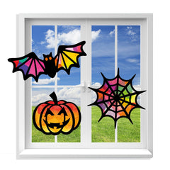 VHALE suncatchers craft set with Halloween templates for vibrant window art