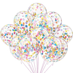 VHUWE rainbow confetti balloons 25pc 12-inch decoration