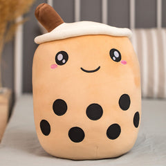 VHYHCY bubble tea plush on sofa, adds whimsical charm to living spaces.