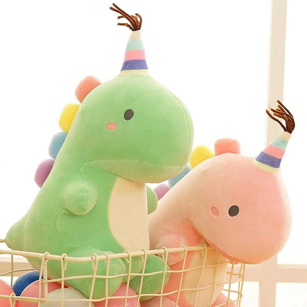 VHYHCY dinosaur plush, close-up, showcasing soft texture and cuddly feel.