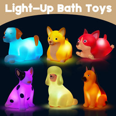 VIBOYLAR easy-grip dog bath toys for small hands with smooth edges
