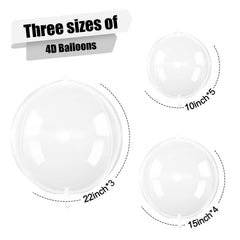 Vibzox clear foil balloon 15inch pairs with garlands and arches.