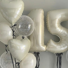 Vibzox easy inflating foil heart balloons for fast setup