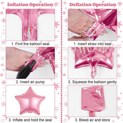 Vibzox pink blue silver party decorations for walls ceilings and backdrops