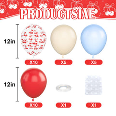 Vibzox pastel red cherry balloons for warm, playful party accents