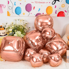 Vibzox rose gold foil balloons catch light for dazzling decorations.