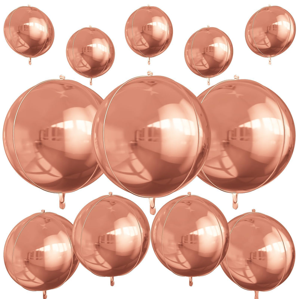 Vibzox rose gold 22-inch foil balloon shines for birthdays and celebrations.
