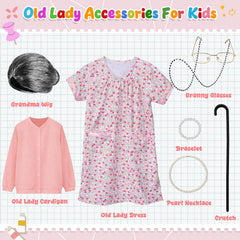 VICAMB granny wig adds lifelike volume for a charming grandma look.