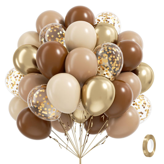 Vicduotex brown balloons kit for elegant neutral decor setups.