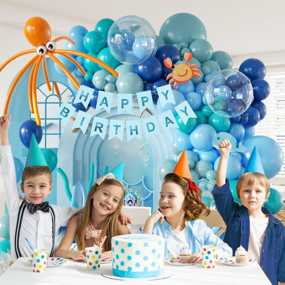 Vicduotex clear 18inch balloons with eyeball accents for playful underwater vibe