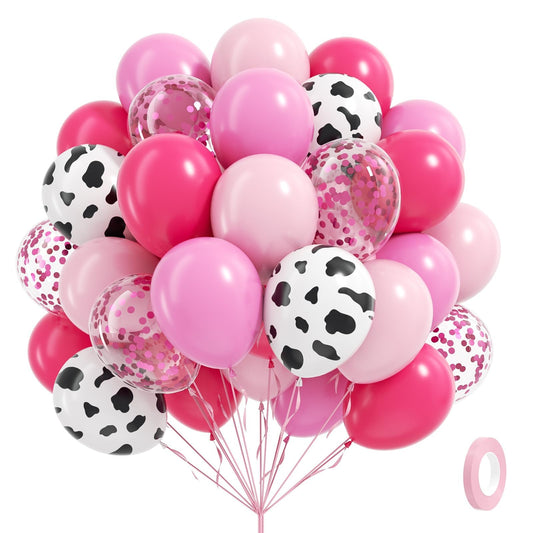 Vicduotex cowgirl balloons hot pink for vibrant party decorations and photo moments.