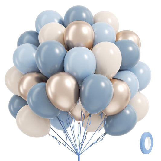 Vicduotex dusty blue 12-inch balloons for elegant wedding decor