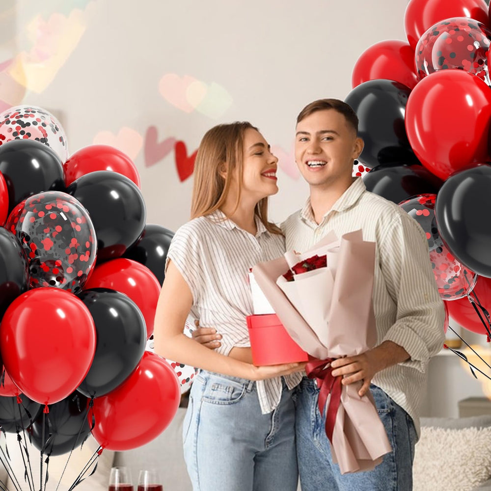 Vicduotex graduation and wedding decor ideas in red and black tones