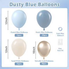 Vicduotex pastel blue 12-inch balloons add soft color to baby showers
