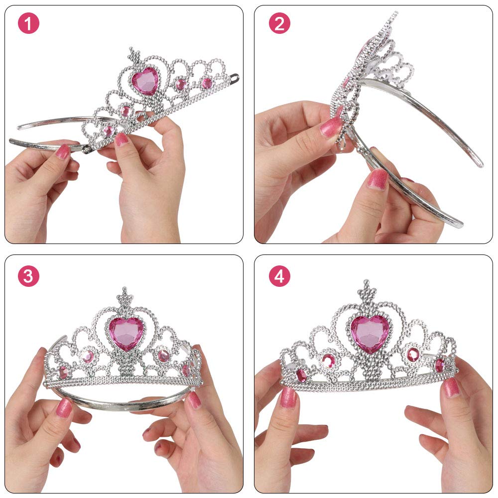 Vicloon dress-up set with crown and wand, perfect for costume parties