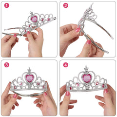 Vicloon dress-up set with crown and wand, perfect for costume parties