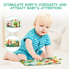 Built-in rustle and squeak sound to engage babies during playtime