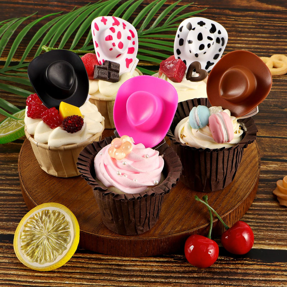 VICROIC mini western hats for crafts and decorations at themed parties.