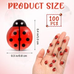VICROIC resin ladybugs closeup in red shine for vivid miniature scenes