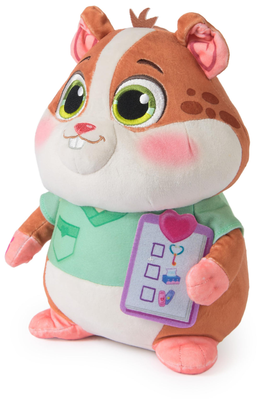 9-inch Popcorn plush joins kids' toy collection as a friend for pretend veterinarian play.