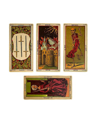 Vieux Monde Express Grand Etteilla cards show premium 400gsm texture for durability.