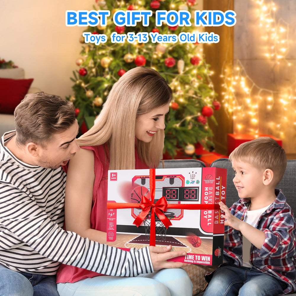 Vignuto Indoor Basketball Hoop for Kids with electronic scoring display for instant feedback.