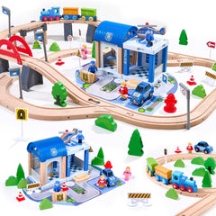 VigorFun 102Pcs train set packaging shows complete kit for easy gifting