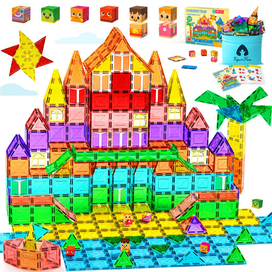 VigorFun magnetic tiles full set displayed for creative building and learning