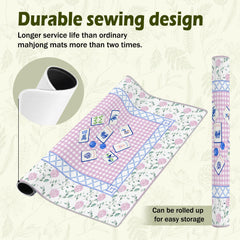 VIIJJUE non-slip base supports mahjong mat and reduces noise during games.