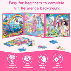 VIJYYZT princess adventure scene features easy-grip pieces for tiny hands.