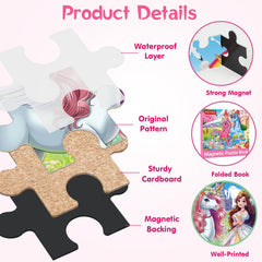 VIJYYZT strong magnetic backing keeps puzzle parts in place on tables.