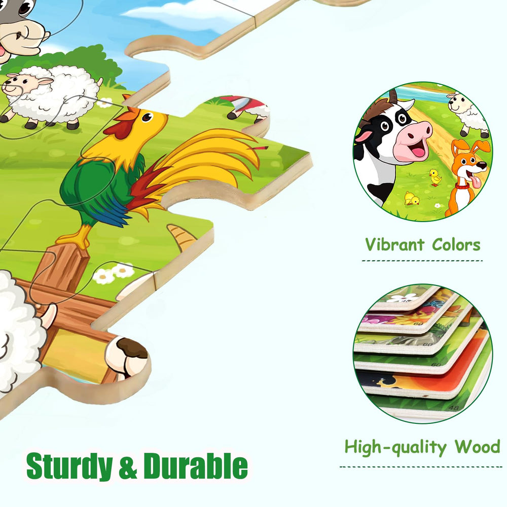 VIJYYZT wooden puzzle insects — fine motor practice through play