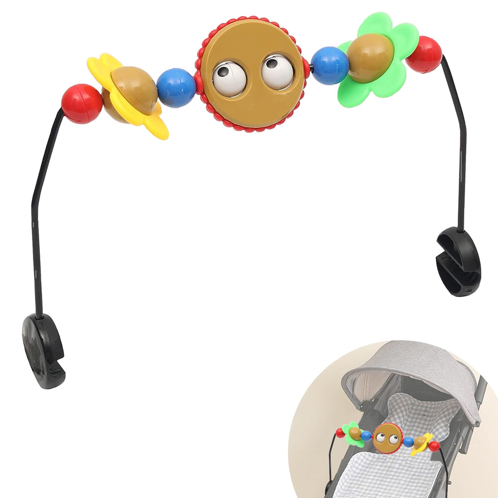 VIKOS Googly Eyes toy bar with music engages baby during playtime.