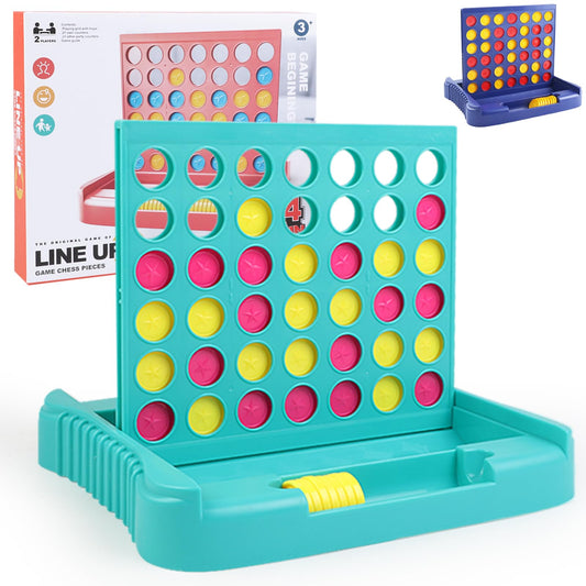 Vikutu 4-in-a-Row green board top view for portable travel play