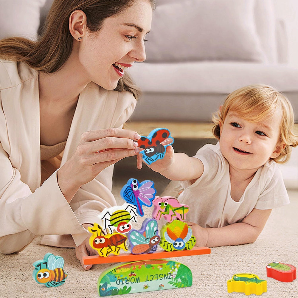Vileafy wooden mantis figure promotes imaginative play and curiosity.