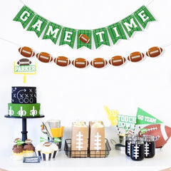VILIFEVER football-themed colors and shapes attract attention at celebrations.