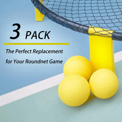Viminston soft PVC roundnet balls 3-pack for safe play and durability