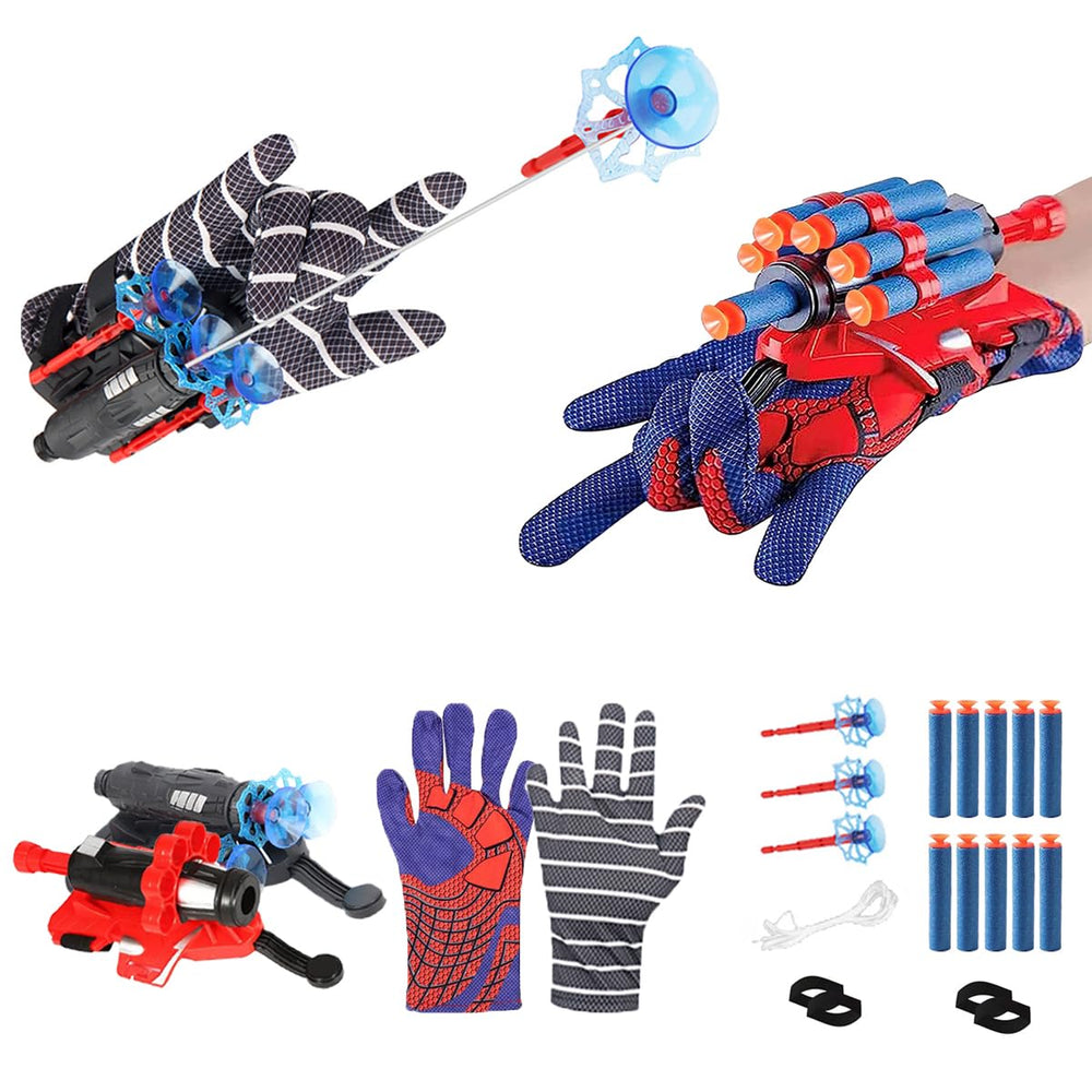 Vinciph black spider web launcher gloves for cosplay and agile play