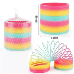 Vinciph jumbo rainbow coil toy, bright loop that grabs kids' attention at parties.