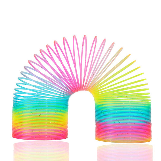 Vinciph Magic Giant Rainbow Coil Toy closeup with vibrant colors for tactile play