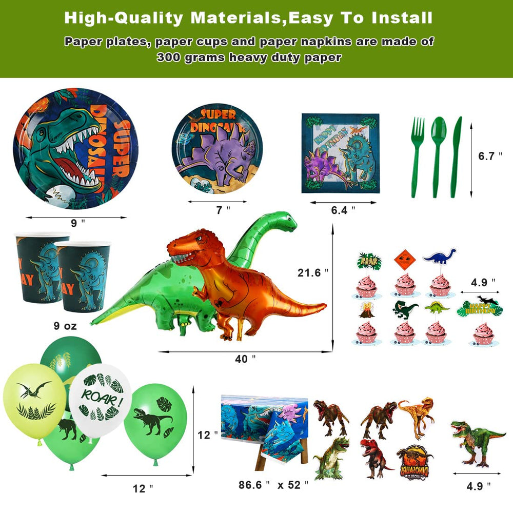 Vinfo dinosaur napkins absorb spills and add playful color.