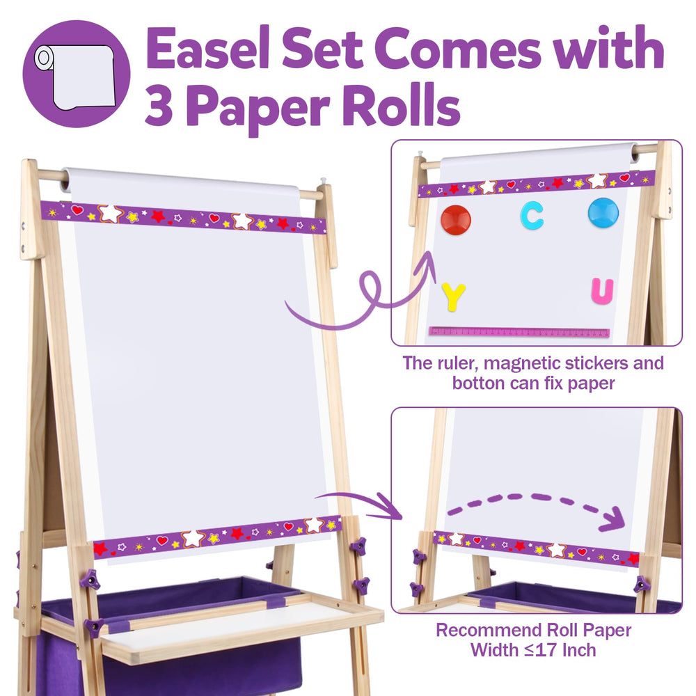 Vinlon easel height knobs easy to adjust as kids grow