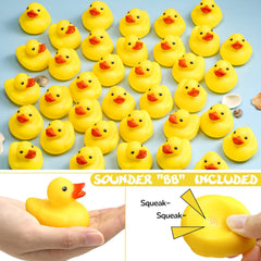 Vinsot yellow duck bath toy squeaks when pressed for playful bath time.
