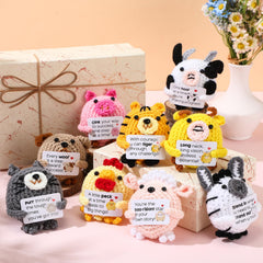 VioraWhite crochet pig desk buddy sparks smiles
