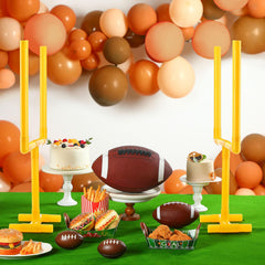 VioraWhite yellow plastic football goal assembly for easy display